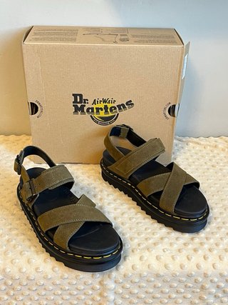 Sandali Dr. Martens Pelle Tg 39 Verde Oliva