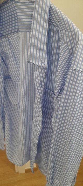 Camicia a righe azzurra e bianca - Taglia 42