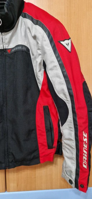 Chaqueta Moto Dainese Roja/Negra/Gris