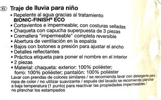 Chubasquero 10-12 años nuevo con pantalon