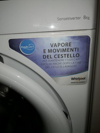 Lavatrice Whirlpool Senseinverter 8kg