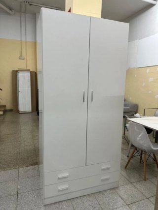 Armario blanco 2 puertas y 2 cajones