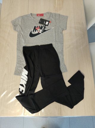 Conjunto Nike niña gris y negro