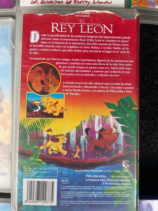 Lote 20 Películas VHS Disney Clásicos El Rey Leon