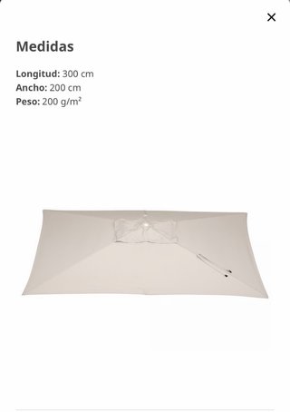 Lona recambio pérgola SVALÖN IKEA.