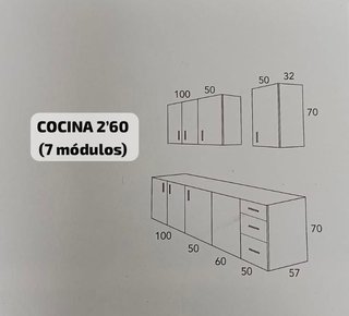 Muebles de Cocina Modulares 2'60
