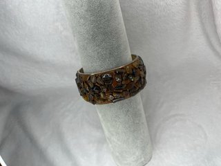 Pulsera Marrón Piedras Naturales Preciosa