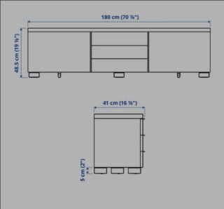 Mueble TV Bestå Burs Ikea Blanco
