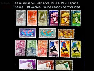 Sellos 6 Series del Día del Sello España