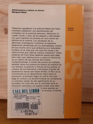 Adolescencia y cultura en Samoa (Spanish Edition)