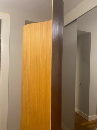 Biombo de madera curvo