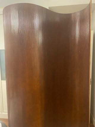 Biombo de madera curvo