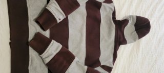 Sudadera Tommy Hilfiger Rayas Gris y Marrón