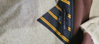 Sudadera Tommy Hilfiger Rayas Gris y Marrón