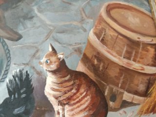 Dipinto Bambino con animali H.Calvani