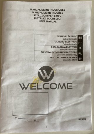 Termo Eléctrico Welcome 50Litros