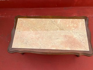 Mesa de centro madera y mármol