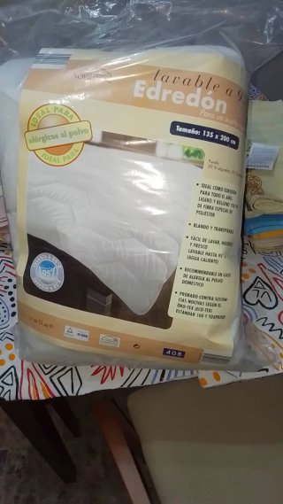 Edredón lavable 95ºC para cama 80