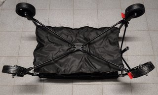 Carro plegable grande 300L con ruedas 360° y freno