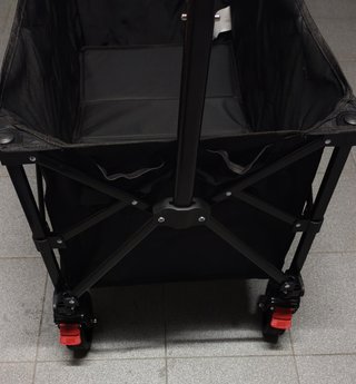 Carro plegable grande 300L con ruedas 360° y freno