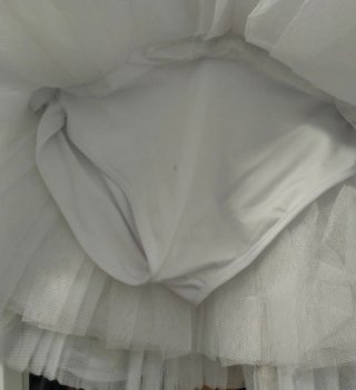 Maillot Ballet Blanco y Dorado Talla 9-10