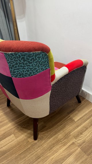 Sillón butaca patchwork multicolor