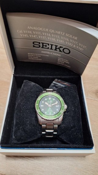 Seiko Prospex SNE583P1 Reloj Solar Verde 38.5mm