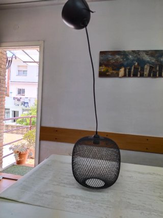 2 Lámparas Colgantes Rejilla Negra Ikea