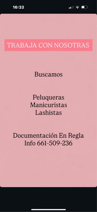 Buscamos manicuristas y lashistas