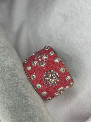 Pulsera rosa preciosa con brillantes