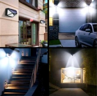 6 Faretti Solari LED 100 Esterno Sensore Sensore