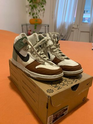 Nike Dunk High Marrón Verde