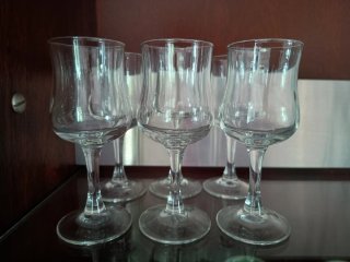 Lote de copas de cristal.