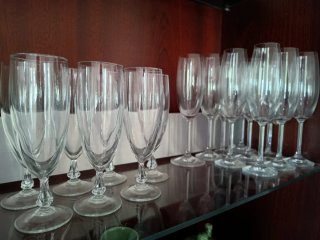 Lote de copas de cristal.