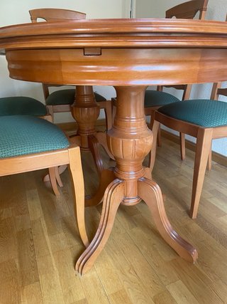 Pack de mesa de comedor marrón y sillas