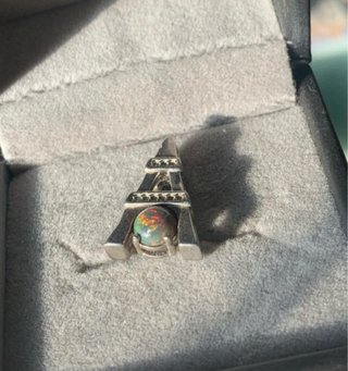 Colgante Plata Opal Negro