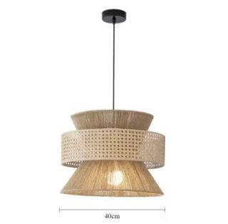 Lámpara Colgante Diseño Clásico Beige/Marrón