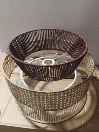 Lámpara Colgante Diseño Clásico Beige/Marrón