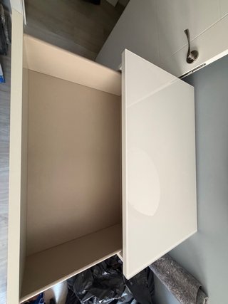 Cómoda Malm Ikea 4 cajones Blanca con cristal