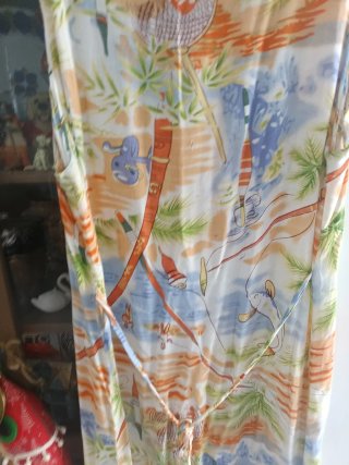 Vestido vintage estampado tropical