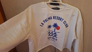 Sudadera Crop Top Primark Talla S