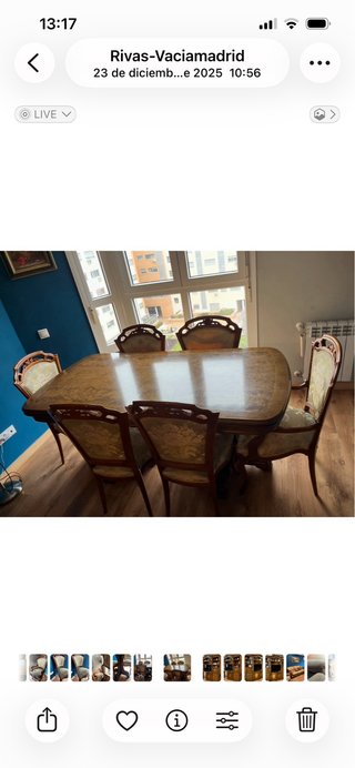 Mesa extensible y sillas