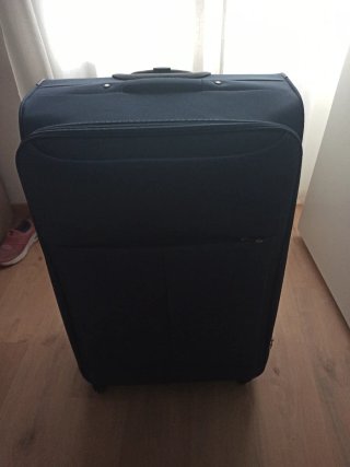 Maleta de viaje grande tela azul