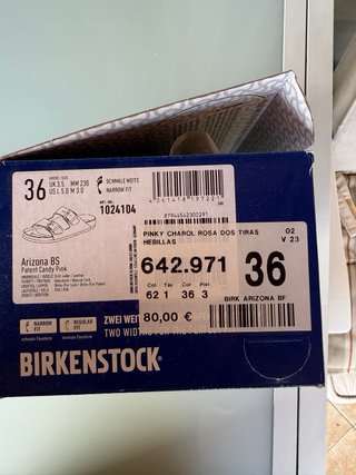 Sandalias Birkenstock Mujer Rosa T36 con etiqueta