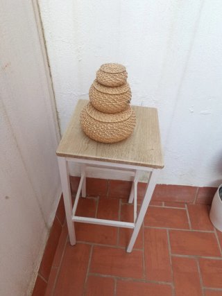 Taburete de cocina madera y metal