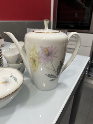 Set caffè in porcellana floreale