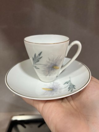 Set caffè in porcellana floreale