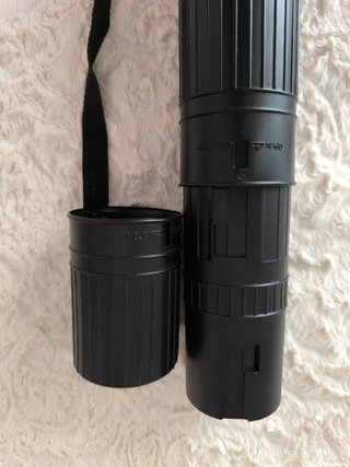 Tubo porta planos negro con correa
