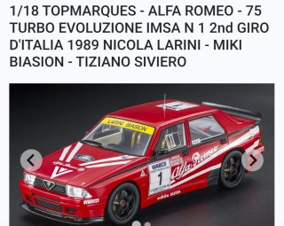 Chiedere la disponibilità Alfa Romeo 1:18 Turbo Ev