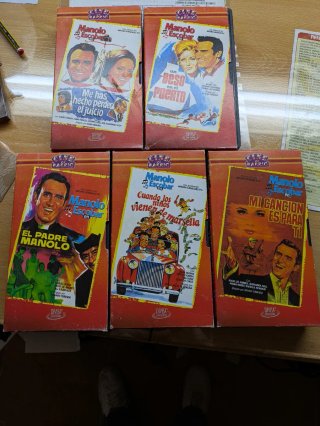 Lote 5 Películas VHS Manolo Escobar